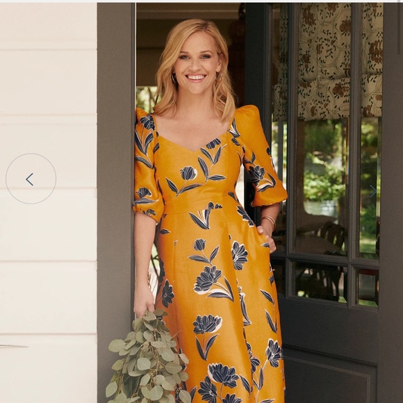 Draper James June dress in Marigold Floral, Size 4 - Picture 4 of 7